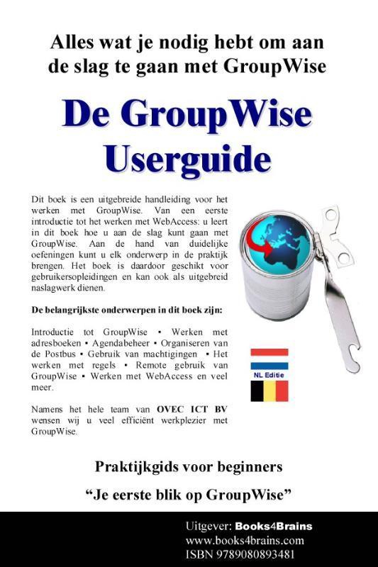 Achterkant van De GroupWise Userguide