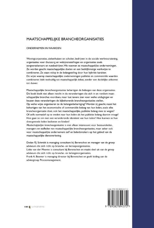 Achterkant van Maatschappelijke brancheorganisaties