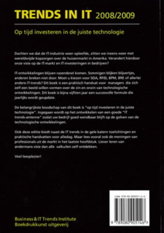 Achterkant van Trends in IT 2008/2009