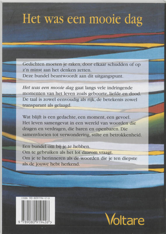 Achterkant van Het was een mooie dag