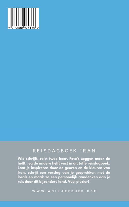 Achterkant van Reisdagboek Iran
