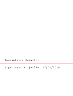 Achterkant van Communistic Curating