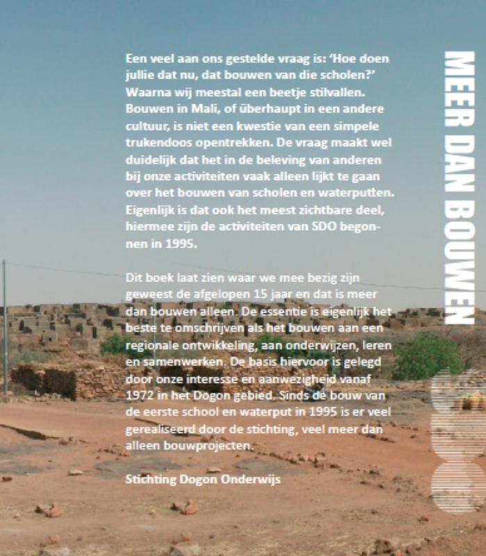 Achterkant van Meer dan bouwen