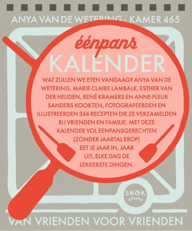 Achterkant van Eénpanskalender