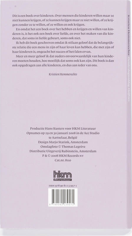 Achterkant van Donderdagmiddag halfvier