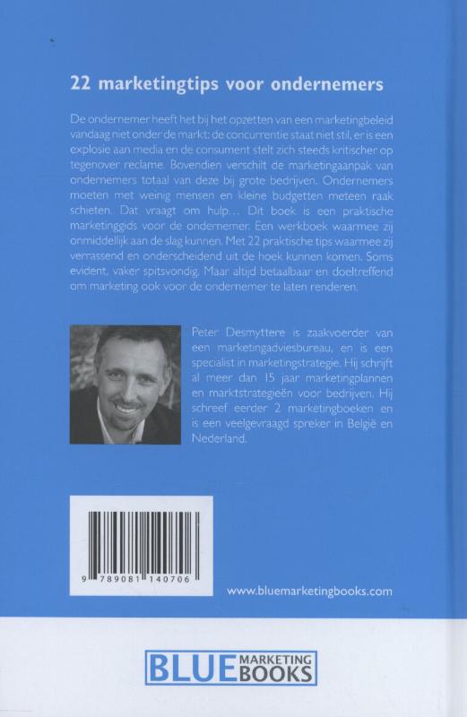 Achterkant van 22 marketingtips voor ondernemers