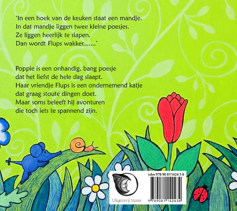 Achterkant van Flups en Poppie
