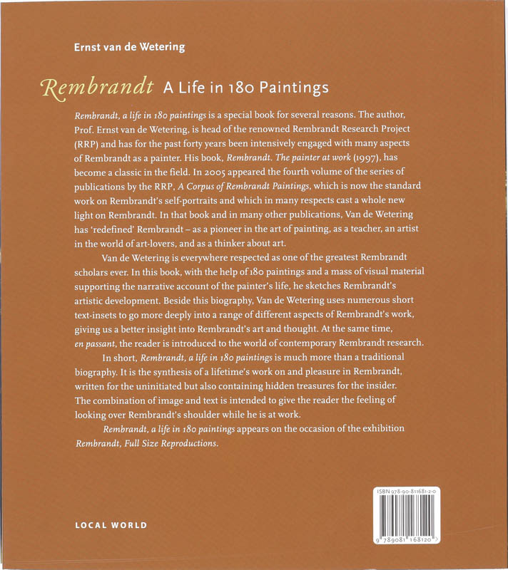 Achterkant van Rembrandt, A Life in 180 Paintings