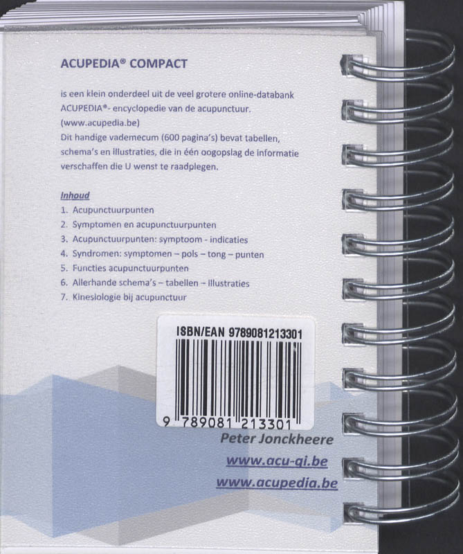 Achterkant van Acupedia compact