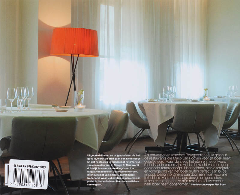 Achterkant van Design to Dine