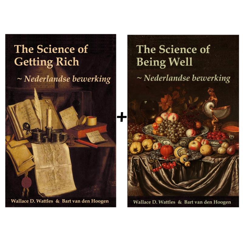 Achterkant van VOORDEELBUNDEL Nederlandse Bewerking The Science of Getting Rich en The Science of Being Well