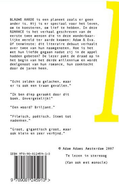 Achterkant van Blauwe Aarde