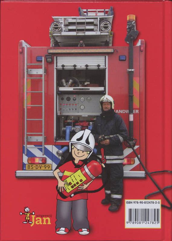 Achterkant van Mijn vriend de brandweerman