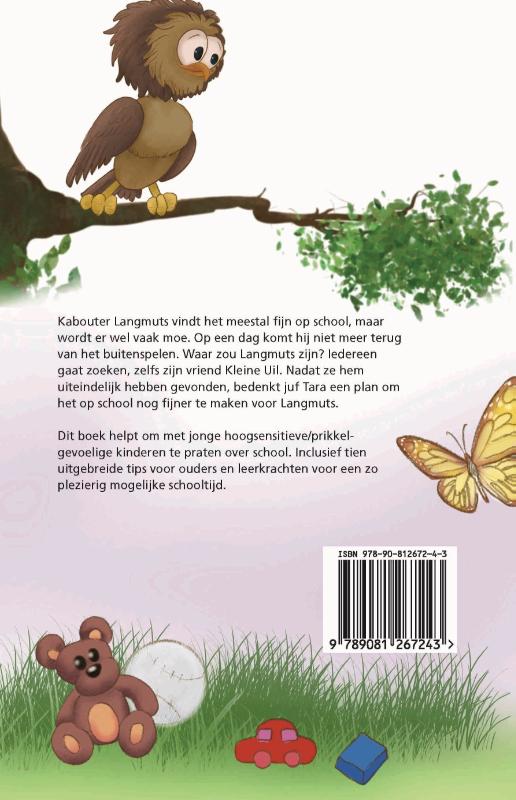 Achterkant van Langmuts op school