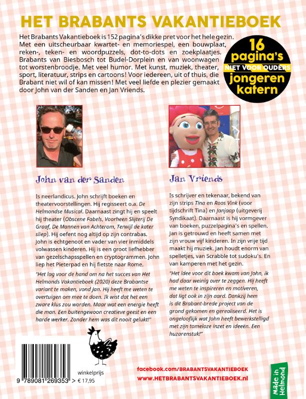 Achterkant van Het Brabants Vakantieboek