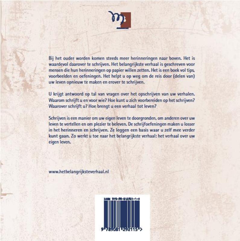 Achterkant van Het belangrijkste verhaal