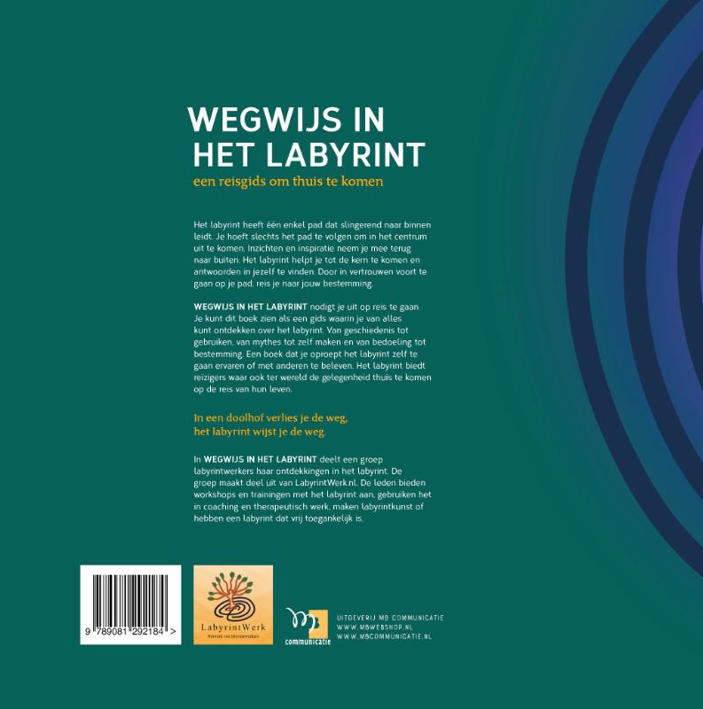 Achterkant van Wegwijs in het labyrint