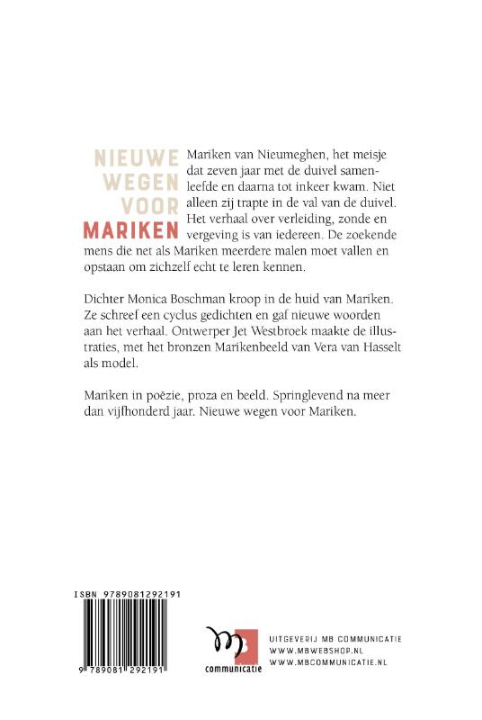 Achterkant van Nieuwe wegen voor Mariken
