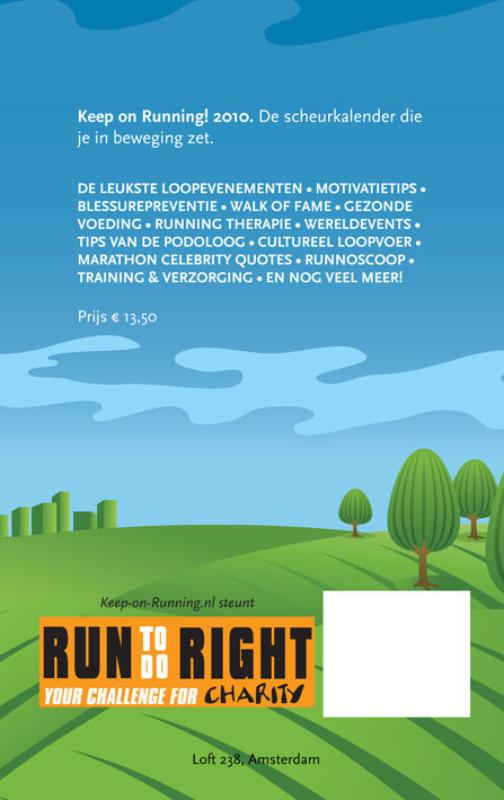 Achterkant van Keep on Running! 2010