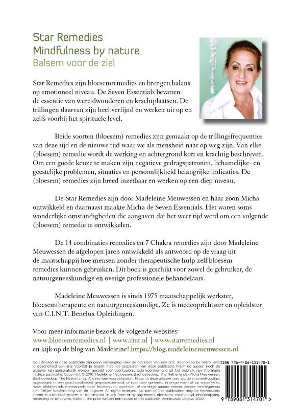 Achterkant van Star Remedies - Mindfulness by Nature - Balsem voor de Ziel