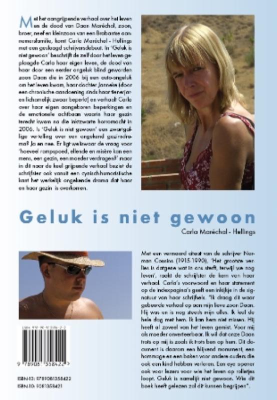 Achterkant van Geluk is niet gewoon