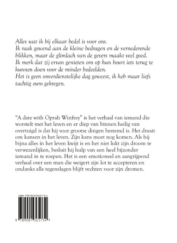 Achterkant van Een date met Oprah Winfrey
