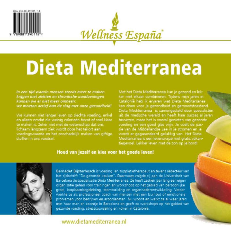Achterkant van Dieta Mediterranea