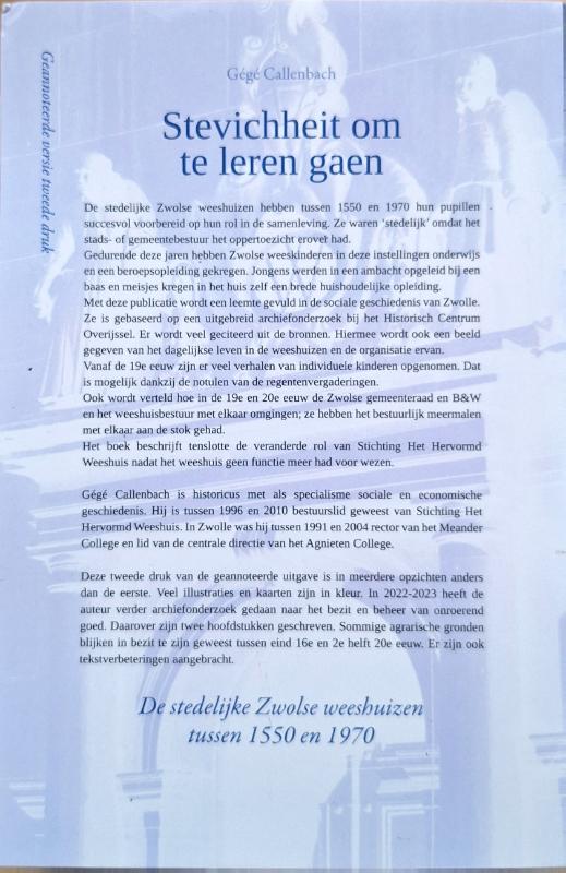 Achterkant van Stevichheit om te leren gaen / Geannoteerde versie