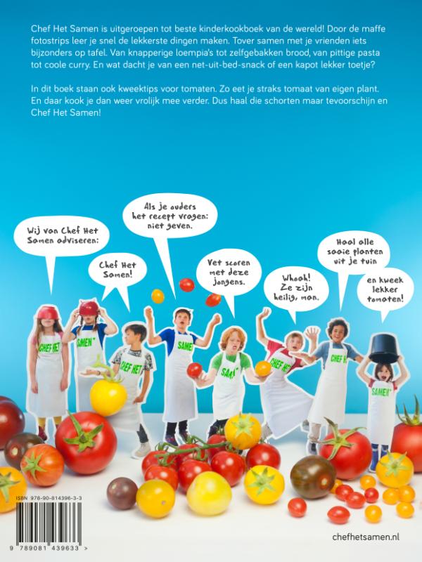 Achterkant van Chef Het Samen met tomaat