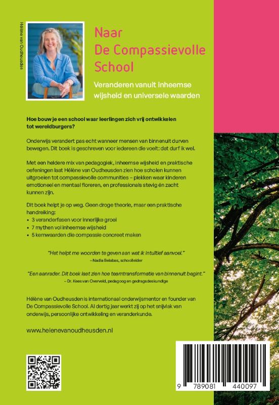 Achterkant van Naar de compassievolle school