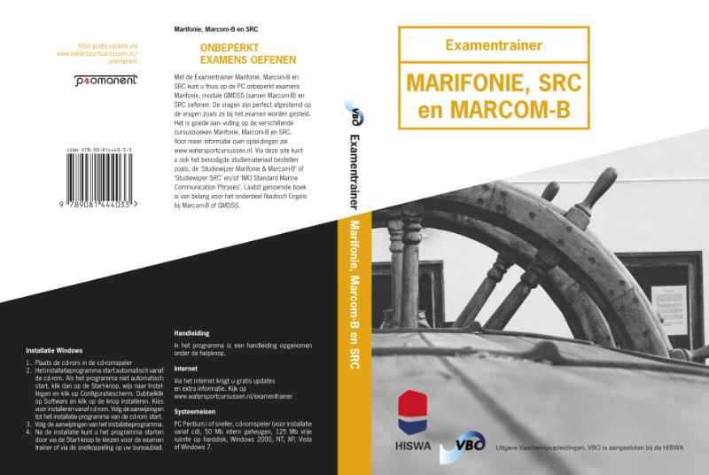 Achterkant van Examentrainer Marifonie, Marcom-B en SRC