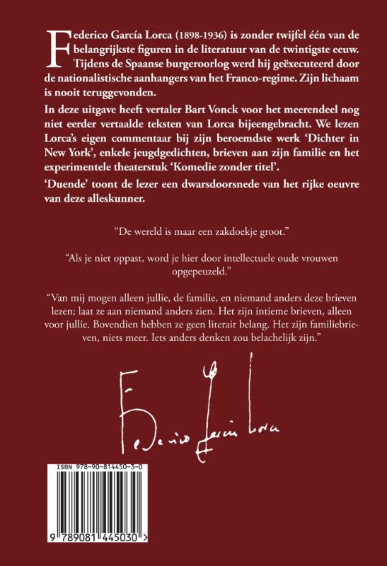 Achterkant van Duende