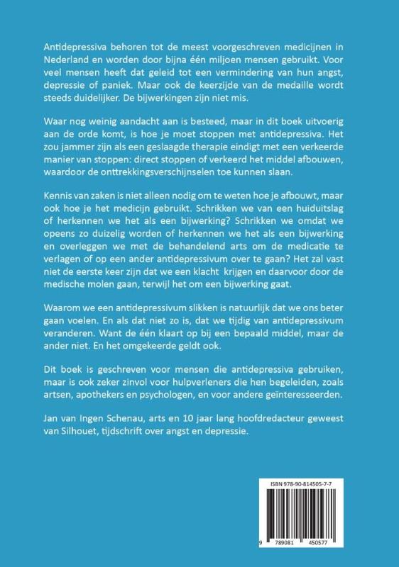 Achterkant van Antidepressiva
