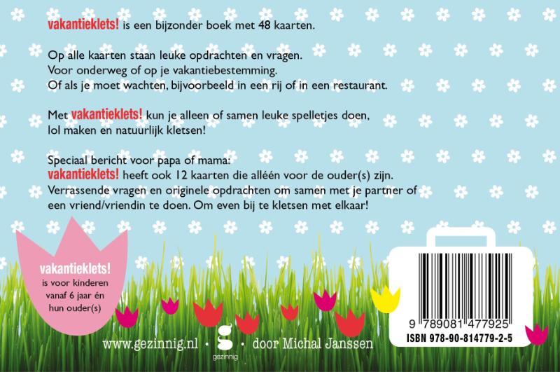 Achterkant van Vakantieklets!