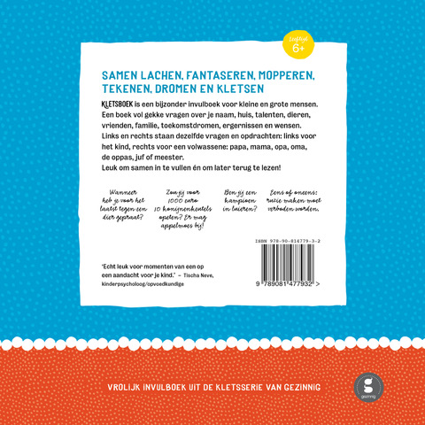 Achterkant van Kletsboek!