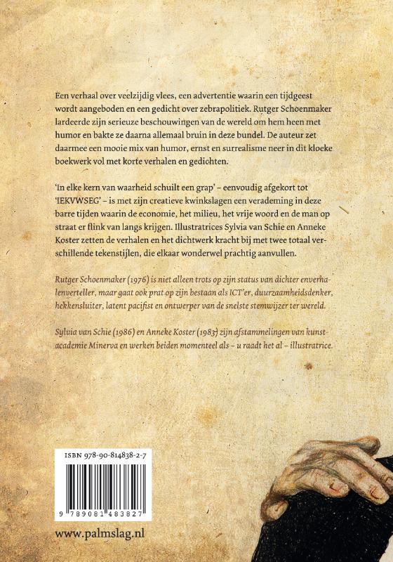 Achterkant van In elke kern van waarheid schuilt een grap