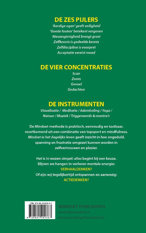 Achterkant van Mindset in het dagelijks leven