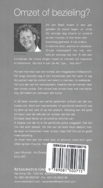 Achterkant van Ik wil meer omzet