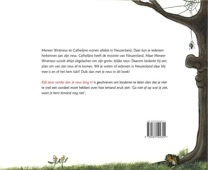Achterkant van Kijk eens verder dan je neus lang is!