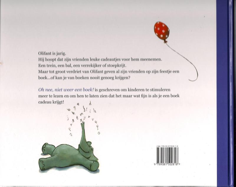 Achterkant van Oh nee, niet weer een boek!