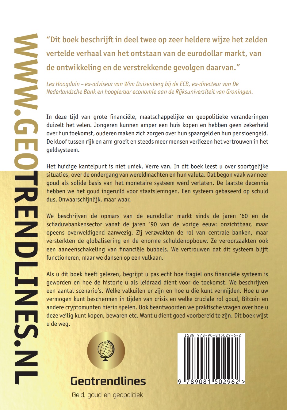 Achterkant van Van Goud tot Bitcoin!