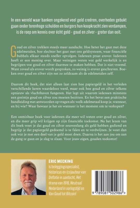 Achterkant van Geld goud en zilver