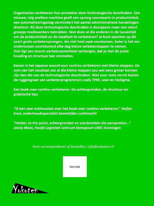 Achterkant van Continu verbeteren met kaizen