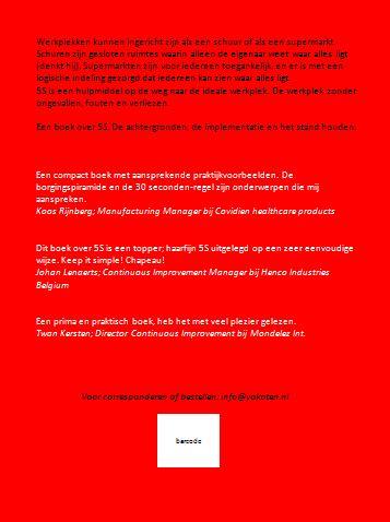 Achterkant van 5S werkplekorganisatie