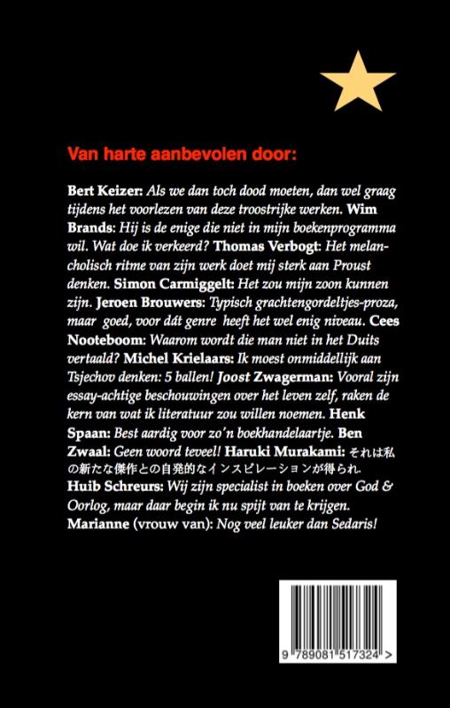 Achterkant van Moedig zijwaarts