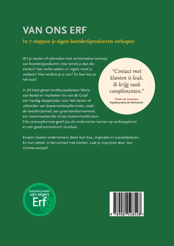 Achterkant van Van ons erf