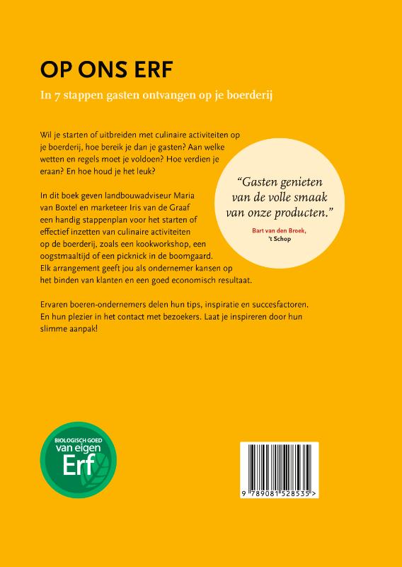 Achterkant van Op ons erf