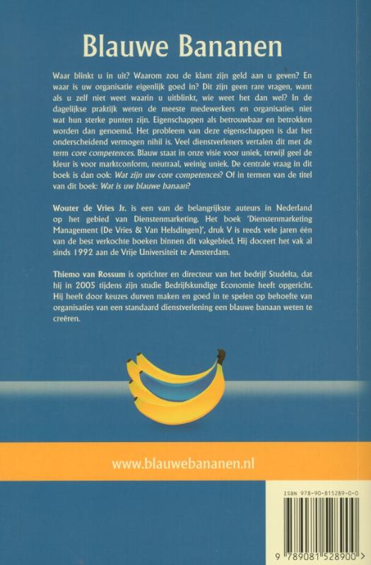Achterkant van Blauwe Bananen