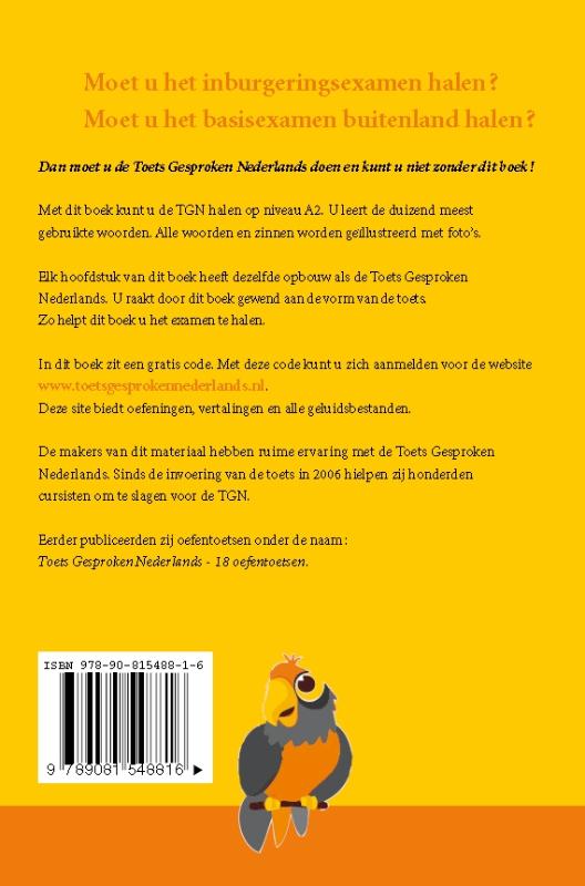 Achterkant van Toets gesproken Nederlands