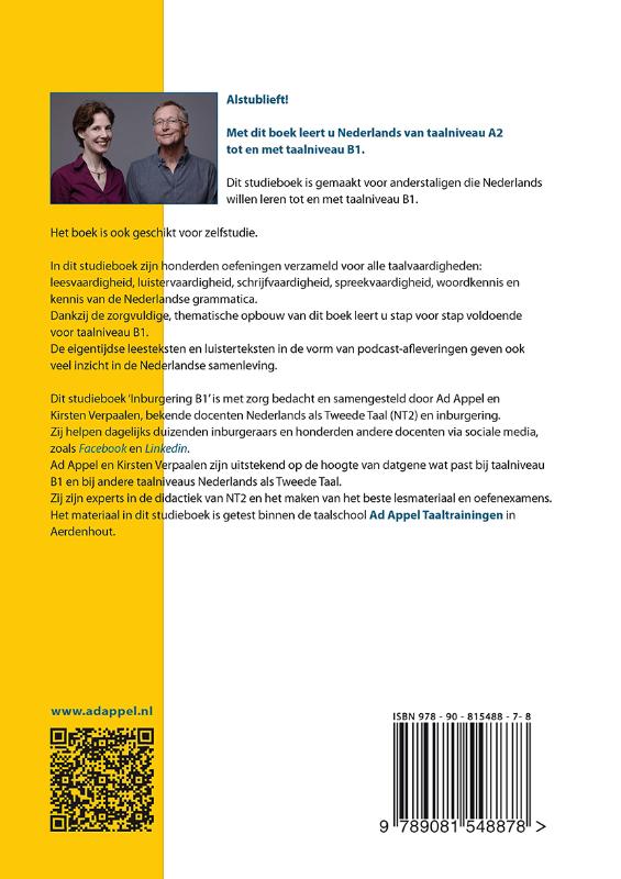 Achterkant van Inburgering B1